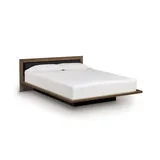 Copeland Furniture Moduluxe 29-Inch Platform Bed with Leather Headboard - 1-MPD-25-23-Wooly White