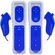TechKen 2 Sets Remote Controller for Wii, Replacement Remote Built-in Motion Plus Controller and Nunchuck (2 Dark Blue)