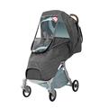 Milageto Waterproof Baby Stroller Rain Cover Breathable Windshield Plus Thick Velvet Rain Cover Windproof Visibility Universal, Grey