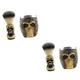 Beavorty 2 Sets Skull Beard Brush Durable Beard Brush Shaving Cream Bowl Skull Shaving Mug Handmade Shaving Brush Hair Shaving Brush Shaving Brush kit face Cleansing Brush Metal Travel