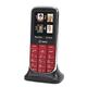 Olympia 2220 Joy II Mobile Phone for Seniors/Pensioners, with Large Buttons, Emergency Button, No Contract, Age-Appropriate Phone with Buttons, Red [English-Language Operation Not Guaranteed]