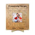 Custom 12 Reasons Why I Love You Photo Frame Personilized Anniversary Love Picture Puzzle Gifts Room Decorations Picture Frame Decor Home Decor