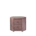 Andrew Home Studio Pahris 2 - Drawer Nightstand in Wood/Glass/Upholstered in Brown | 23 H x 29 W x 19 D in | Wayfair GFA011PK84BD-YSWX