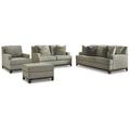 Signature Design by Ashley Kaywood 4 - Piece Living Room Set Polyester/Other Performance Fabrics in Gray | 38 H x 89 W x 40 D in | Wayfair Living Room Sets