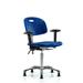 Inbox Zero Newport Industrial Polyurethane Clean Room Chair - Medium Bench Height Aluminum/Upholstered in Brown/Gray | 44 H x 25 W x 25 D in | Wayfair