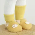 Chaussettes antidérapantes pour bébés garçons et filles chaussettes souples à col rond avec têtes