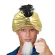 Costume Arabe Vintage avec Gemme de Plume pour Adultes Adolescents Hommes Coupe Ronde Tan Aladdin