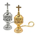 Brûleur d'encens domestique de style européen encensoir porte-cône avec croix petit Eva d'encens