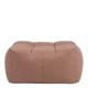 Pouf repose-pieds similicuir marron