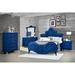 Dante Nightstand, Blue Velvet