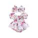 Baby Girls Romper Set Short Sleeve Off-shoulder Rabbit Print Dress with Headband for Casual Daily