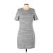 Club Monaco Casual Dress - Sheath: Gray Tweed Dresses - Women's Size Large