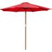 Wooden Outdoor Patio Umbrella Market Garden Yard Beach Deck Cafe Sunshade