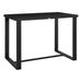 Afuera Living Modern Aluminum Patio Bar Dining Table in Black