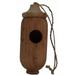 Wooden Birdhouse Feeder for Hanging Outside Garden or Patio Natural Finish #22