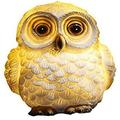 Solar Little Owl Figurine Lights Garden Decor Solar Powered Outdoor Decor Animal Statue LED Decor Figure for Patio Lawn Yard Backyard Decorations Pond Landscape Light Ornament