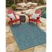 outdoor solid collection rug â€“ 8 x 11 teal flatweave rug perfect for living rooms large dining rooms open floorplans