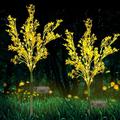 Solar Garden Lights Outdoor Decorative Solar Flowers Lights Dusk to Dawn Solar Garden Stake Lights Waterproof IP65 Solar Powered Flower Lights for Patio Garden Yard Lawn Pathway