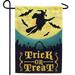 America Forever Trick or Treat Halloween Garden Flag 12.5 x 18 inch Double Sided Outside Halloween Fright Night Witch Graveyard Flight Nightmare Horror Holiday Yard Outdoor Decorative Flag