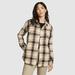 Eddie Bauer Women's Campfire Bonding Flannel Jacket - Lt Stone - Size S