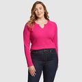 Eddie Bauer Women's Myriad Notch Neck Thermal - Bright Pink - Size L