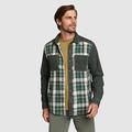 Eddie Bauer Men's Regenerate Long-Sleeve Flannel Shirt - Green - Size M