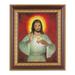 Hirten 11 1/2 x 13 1/2 Cherry Frame with Gold Trim with an 8 x 10 The Sacred Heart Wall Art Print Religious Plaque Picture Image | Dark Cherry with Gold Egg and Dart Detailed Frame