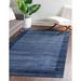 Unique Loom Abigail Del Mar Rug Navy Blue/Blue 4 1 x 6 1 Rectangle Solid Contemporary Perfect For Living Room Bed Room Dining Room Office