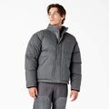 Dickies Men's Lucas Fully Waxed Puffer Jacket - Charcoal Gray Size M (TJR52)