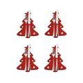 Christmas Tree Tableware Covers for Easter Home New Year Party Ornament(red)(4 Pcs )