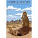 North Dakota Prairie Dogs (16x24 Giclee Gallery Art Print Vivid Textured Wall Decor)