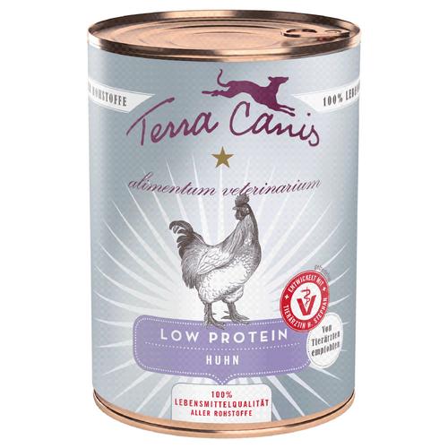 6x 400g Terra Canis Alimentum Veterinarium Low Protein Huhn Hundefutter nass