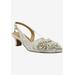 Wide Width Women's Strovanni Slingback by J. Renee in Ivory Gold (Size 7 1/2 W)