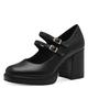 MARCO TOZZI Damen Pumps mit Riemen mit Plateausohle Vegan, Schwarz (Black), 42