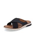 Rieker Herren Pantoletten 25283, Männer Slipper,Sandalen,Freizeitschuhe,Schlupfschuhe,schluepfschuhe,Slipper,Slides,Slip-ons,blau (14),45 EU / 10.5 UK