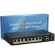 8 Port 2.5G Base-T PoE Switch Unmanaged, VIMIN 9-Port 2.5 Gigabit PoE Switch with 10G SFP, 60Gbps Switching Capacity, 120W Power Budget, VLAN, Support IEEE802.3af/at, Metal Housing, Fanless, Desktop