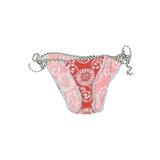 Calvin Klein Swimsuit Bottoms: Red Paisley Swimwear - Women's Size 4