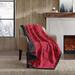 Eddie Bauer Printed Flannel/Sherpa Throw Blanket Faux Fur in Red | Wayfair USHSHF1165162