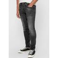 Slim-fit-Jeans ONLY & SONS "ONSWEFT REG. D. GREY 6458 JEANS VD" Gr. 32, Länge 32, blau (dark grey denim) Herren Jeans Slim Fit