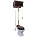 The Renovators Supply Inc. 1.6 GPF Elongated Wall Hung Toilet (Seat Not Included) in White/Brown | Wayfair 20142