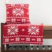 The Holiday Aisle® Helfrid Nordic Reversible Cotton Throw Pillow Polyester/Polyfill/Cotton Blend | 18 H x 18 W x 5 D in | Wayfair