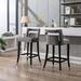 Rosdorf Park Kallia 30.71 Stool Upholstered/Velvet/Metal in Black/Gray | 38.98 H x 20.67 W x 20.08 D in | Wayfair 5B19D54B8C2A4A65861D496D92E6C7FA