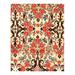 Red/White 60 x 48 x 0.25 in Area Rug - Isabelline Oriental Handmade Rectangle 4' x 5' Wool/Area Rug in Blue/Red/Beige /Wool | Wayfair