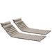 Longshore Tides Outdoor 72.83" Chaise Lounge Cushion Polyester in Gray/Brown | 2.56 H x 72.83 W x 23.62 D in | Wayfair