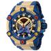 #1 LIMITED EDITION - Invicta Marvel X-men Wolverine Swiss Ronda Z60 Caliber Men's Watch - 56mm Gold Blue (43345-N1)