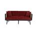 HOMEFUN Morden Adjustable Futon Couch Velvet Sofa , Accent sofa, Loveseat Sofa With Metal Feet