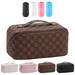 Portable Leather Waterproof Women Travel Toiletry Bag Organizer Cosmetic Bag