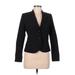 Calvin Klein Blazer Jacket: Short Black Print Jackets & Outerwear - Women's Size 6 Petite