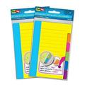 Redi-Tag Divider Sticky Notes Tabbed Self-Stick Lined Note Pad 60 Ruled Notes per Pack 4 x 6 Inches Assorted Neon Colors 2 Pack (10290)