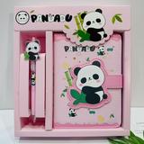 Cartoon Cute Panda Magnetic Clasp Notebook Panda Hand Account Diary for Boys and Girls Magnetic Buckle Notepad Birthday Gift Box